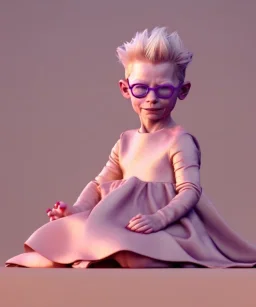 Tilda swinton toddler, full body, shoe, dress, soft skin, dramatic lighting, hyper realistic