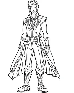 Prince Hans full body Coloring Page