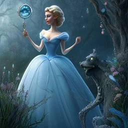 extrem tim burton style cinderella, ultra detailed,