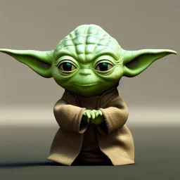 Chibi yoda, pixar 2022, modern Disney style, octane render, realistic