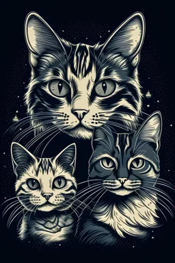 Cat tshirt design