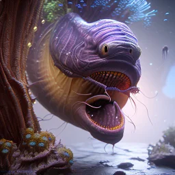 fluid ink angler fish creature, unreal engine 5, 8k resolution, photorealistic, ultra detailed