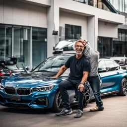 счастливый владельца бмв