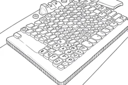 keyboard coloring page