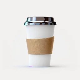 4k coffe cup render solid colors