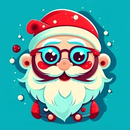 create a cute santa design vector