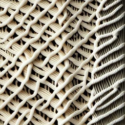 Fabrics texture macrame plat flat