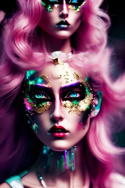 cosmic apocalypse battle princess with haunting eyes, model, grim, street-photography, photograph, photographic, 8k, fujifilm, high-fashion, abstract-armor