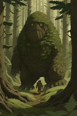 giant hiding in the woods