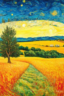 an eloquence that can emanate only from a love of the language; a modernist foreground imposed upon a Van Gogh landscape in the background.