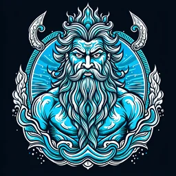 Logo for Poseidon the Greek God of the Ocean