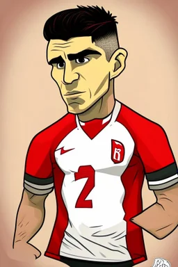 Ryan Raposo Canadian soccer player cartoon 2d