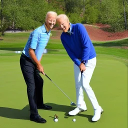 PewDiePie plays golf with Joe Biden