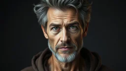 human with very human face and body, like the face of a famous person