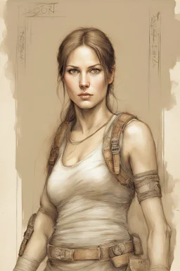 lara croft painted by leonardo da vinci