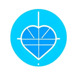 svg logo chart tool heart blue