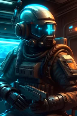 Video game, space bounty hunter -- ar 16:9 -- style raw