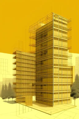 Title: Ideal State In the background, a structure of building construction. A hint of honey color. The main emphasis is on the title.
