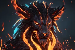 grendel in 8k solo leveling shadow artstyle, lion them, neon effect, full body, fire paint, apocalypse, intricate details, highly detailed, high details, detailed portrait, masterpiece,ultra detailed, ultra quality