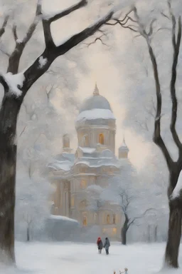 old park from the city center Profile picture Women Alexandra "Sasha" Aleksejevna Luss fantasy bombshells oil paiting Gustav Klimt style Once upon a frosty time Once upon a night time Stocholm city farther from the city center was an old park where the trees had bent under the heavy snow, forming beautiful white arches