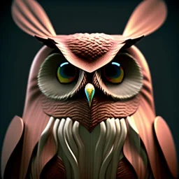 Owl, macro lens blur, hyperphotorealistic,studio lighting, sharp focus, unreal engine