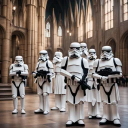 Imperial Stormtroopers visiting Hogwarts