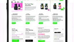 Sample UX/UI of a single-product sales website.