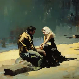 Thomas Wells Schaller man and a beautifull woman