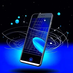 يتكون شعار متجر الهواتف "الجيل الجديد" من صورة لهاتف ذكي باللون الأزرق مع خطوط سوداء تشبه الأقمار الصناعية. يتوسط الصورة اسم المتجر باللون الأبيض. ترمز الصورة للهاتف الذكي إلى المنتجات والخدمات التي يقدمها المتجر، بينما ترمز خطوط الأقمار الصناعية إلى الحداثة والابتكار.