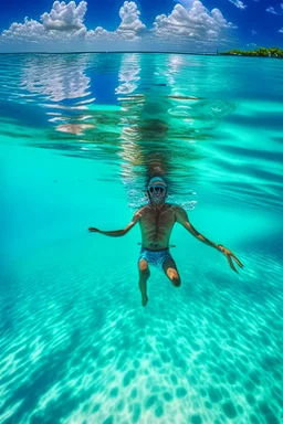 a person in the bahama's sea