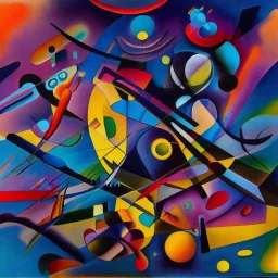 An imaginary world in the style of Abstract Expressionism, fantasy, magic, three-dimensional, voluminous, symmetrical, artistic, 4K, 8K, Wassily Kandinsky, Paul Kole, Franz Mark