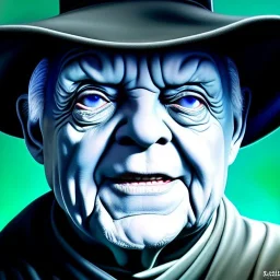 Ultra detailed fullbody Portrait in oil on canvas of Darth Sidious merges Yoda ,intense stare,extremely detailed digital painting, extremely detailed face,crystal clear Big eyes, mystical colors ,perfectly centered image, perfect composition, rim light, beautiful lighting,masterpiece,8k, stunning scene, raytracing, anatomically correct, in the style of robert e howard and Ken Kelley and Ohrai Noriyoshi and Simon Bisley and tomzj1