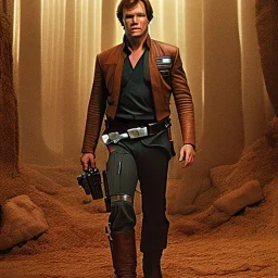 super photorealistic studio photo of Han Solo in star wars by Annie Leibovitz, intricate, highly detailed, sharp focus, cinematic lighting,