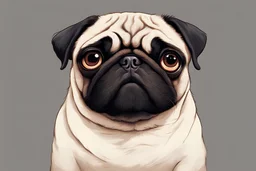 make a smug pug that wants to give someone a hug