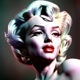 Realistic image portrait, Marylin Monroe, highly detailed, concept art, unreal engine 5, ray tracing, RTX, lumen lighting, ultra detail, volumetric lighting, 3d, finely drawn, high definition, high resolution.