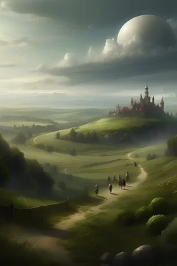A place far away from the world, similar to where all people gather in a realistic, imaginary way