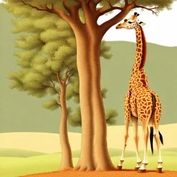 Bottom giraffe and top tree