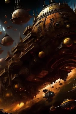 a planet being Exterminatus by multiple imperium ship, warhammer 40k