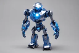 robots guardians metalic blue electric, silver
