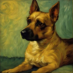 Portrait of a dog by Van Gogh