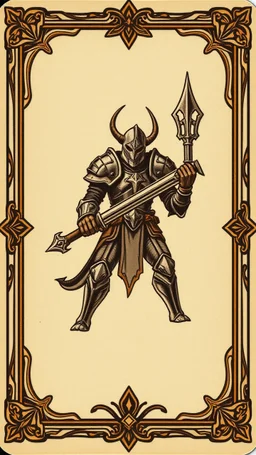 goblin knight card with ornate frame
