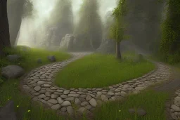  winding stone path