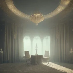 Camelot room made of cotton, darkness, lonely king, 16k quality, hyper realistic, 3d render, dramatic lighting, octane render, volumetric lighting