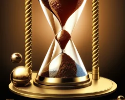 a detailed illustration of an hourglass, intricate, realistic, digital art, meticulously detailed