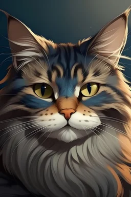 Can you create a cool looking profile picture (avatar) for discord related to norwegian forest cats
