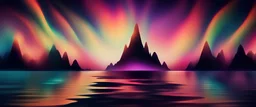 Dark northern lights gradient blur abstract color background pattern design.