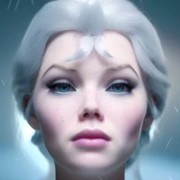 A portrait of a crystalised ices snow queen, atmospheric,fantasy, realistic, unreal engine 5, cinematic lighting, octane render.