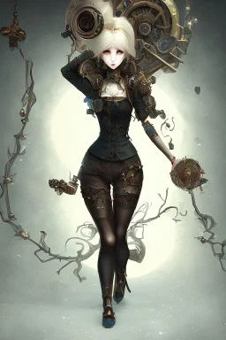 hell end solitary body girl darkness sad steampunk cute