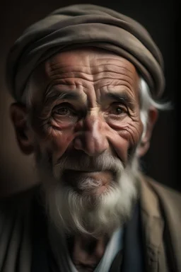 retrato de un anciano de Irak