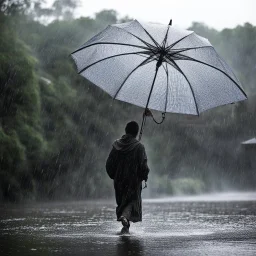 [focus, no umbrella, happiness] Wash away my troubles Wash away my pain With the rain in Shambala Wash away my sorrow Wash away my shame With the rain in Shambala [no text, no umbrella]